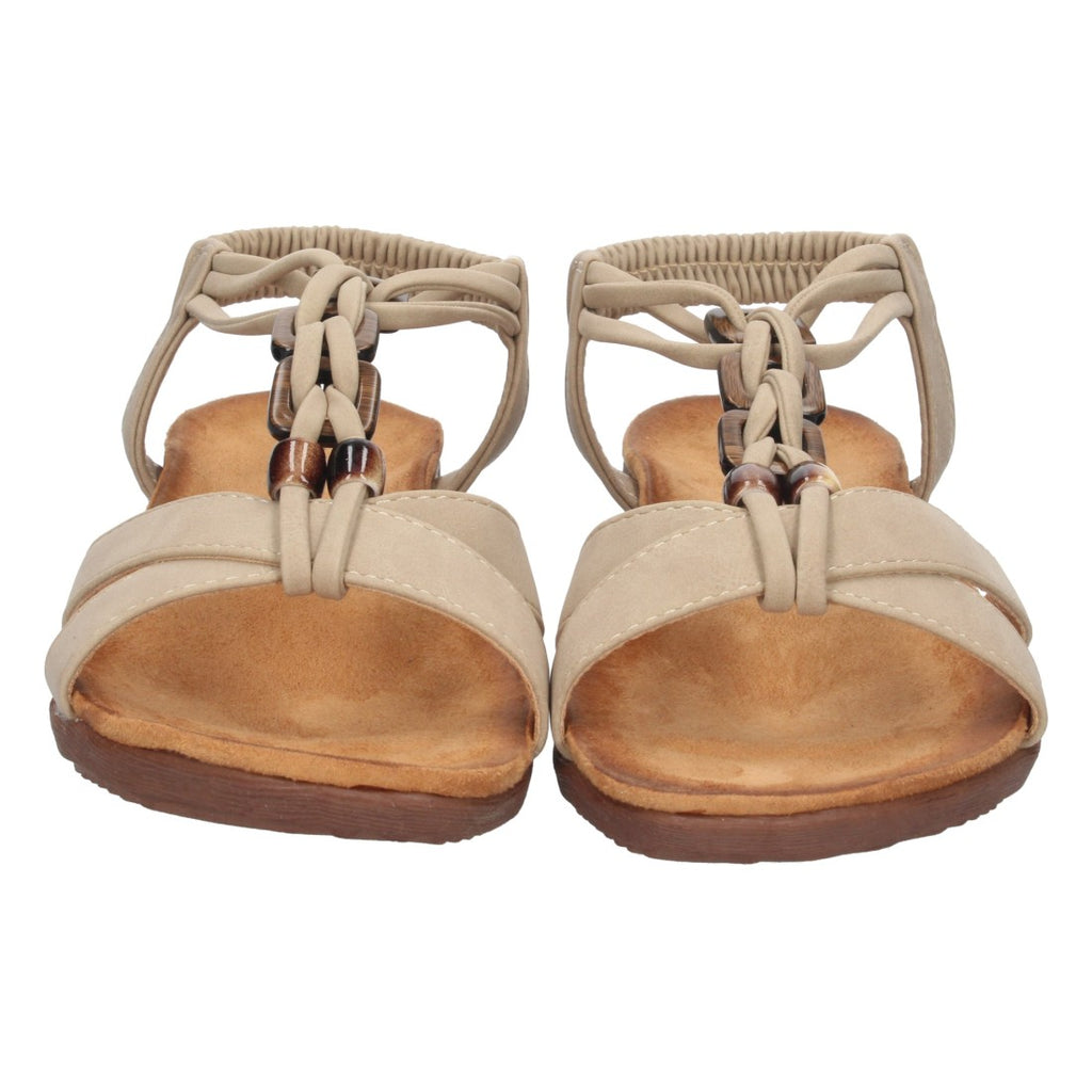 Sandalias Beige Mujer Elegantes Verano