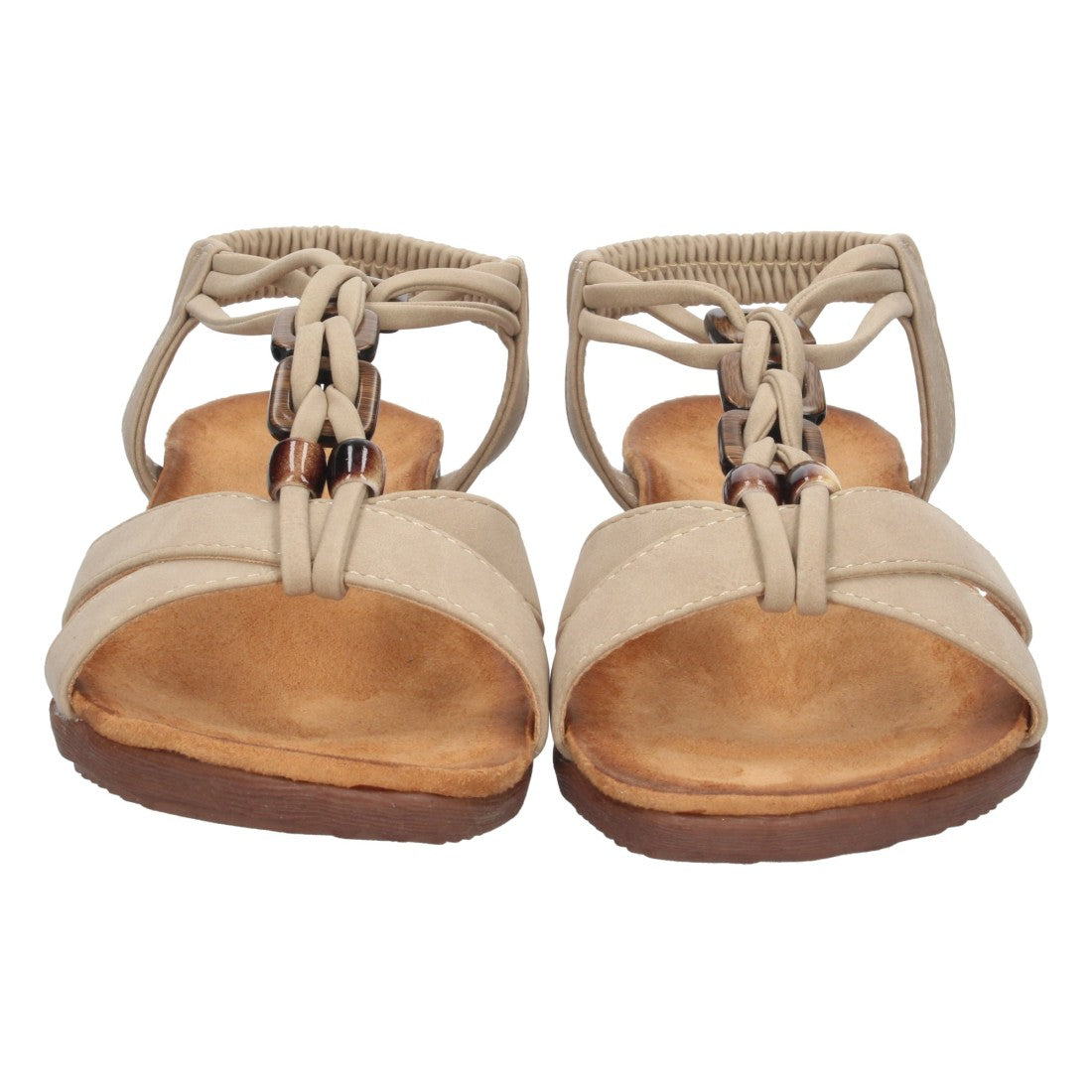 Sandalias Beige Mujer Elegantes Verano