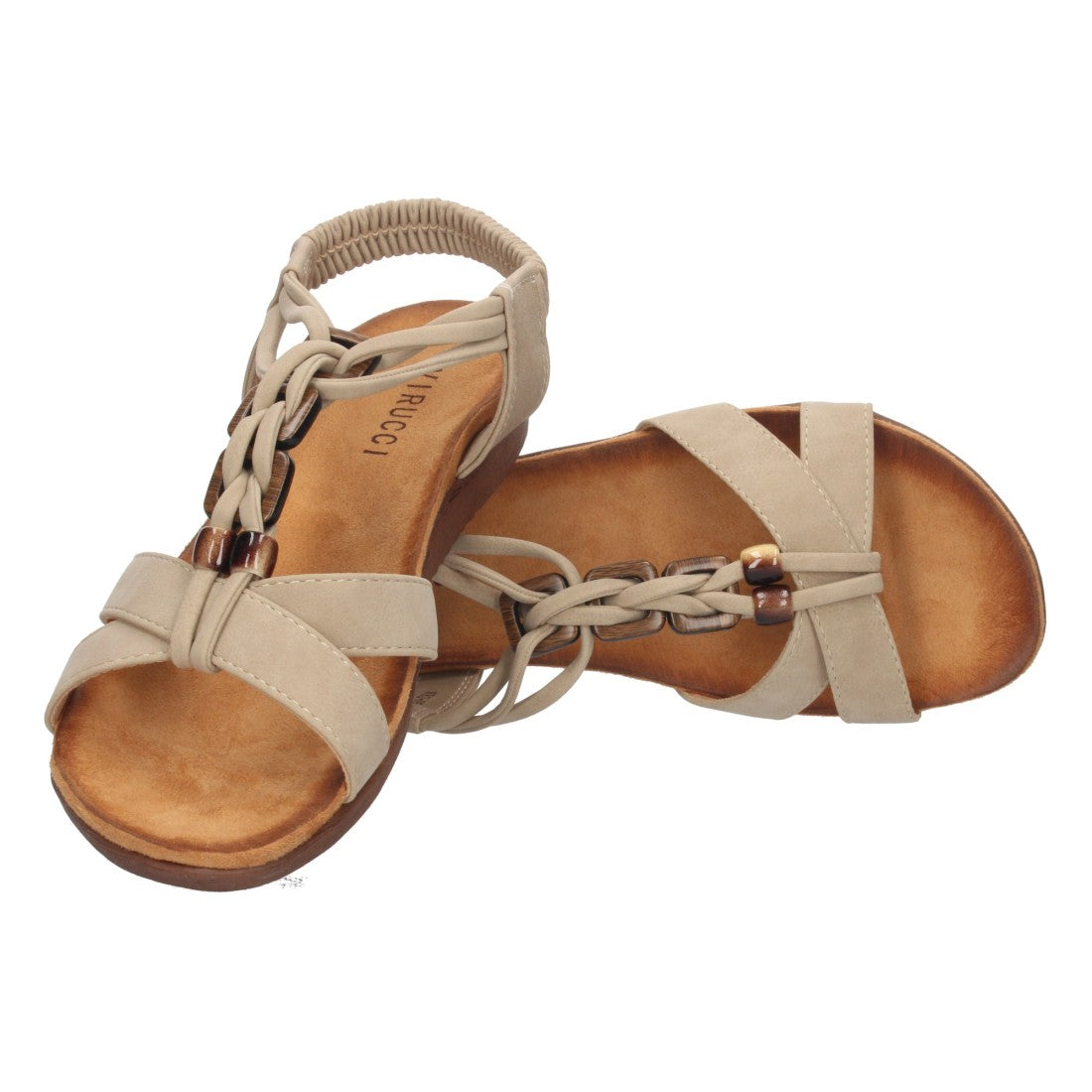 Sandalias Beige Mujer Elegantes Verano