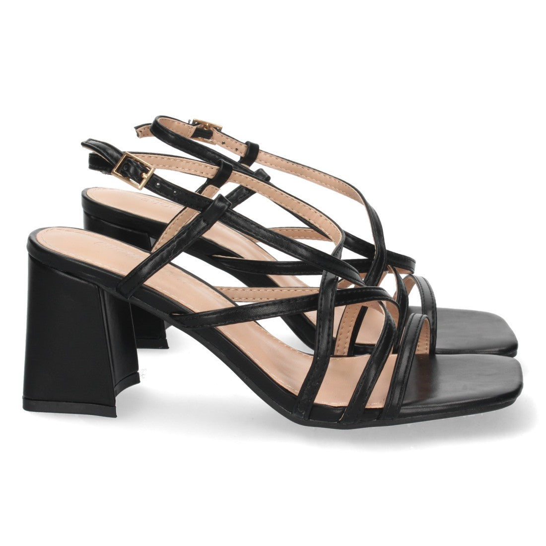 Elegante bequeme schwarze Sandaletten für Party und Hochzeit