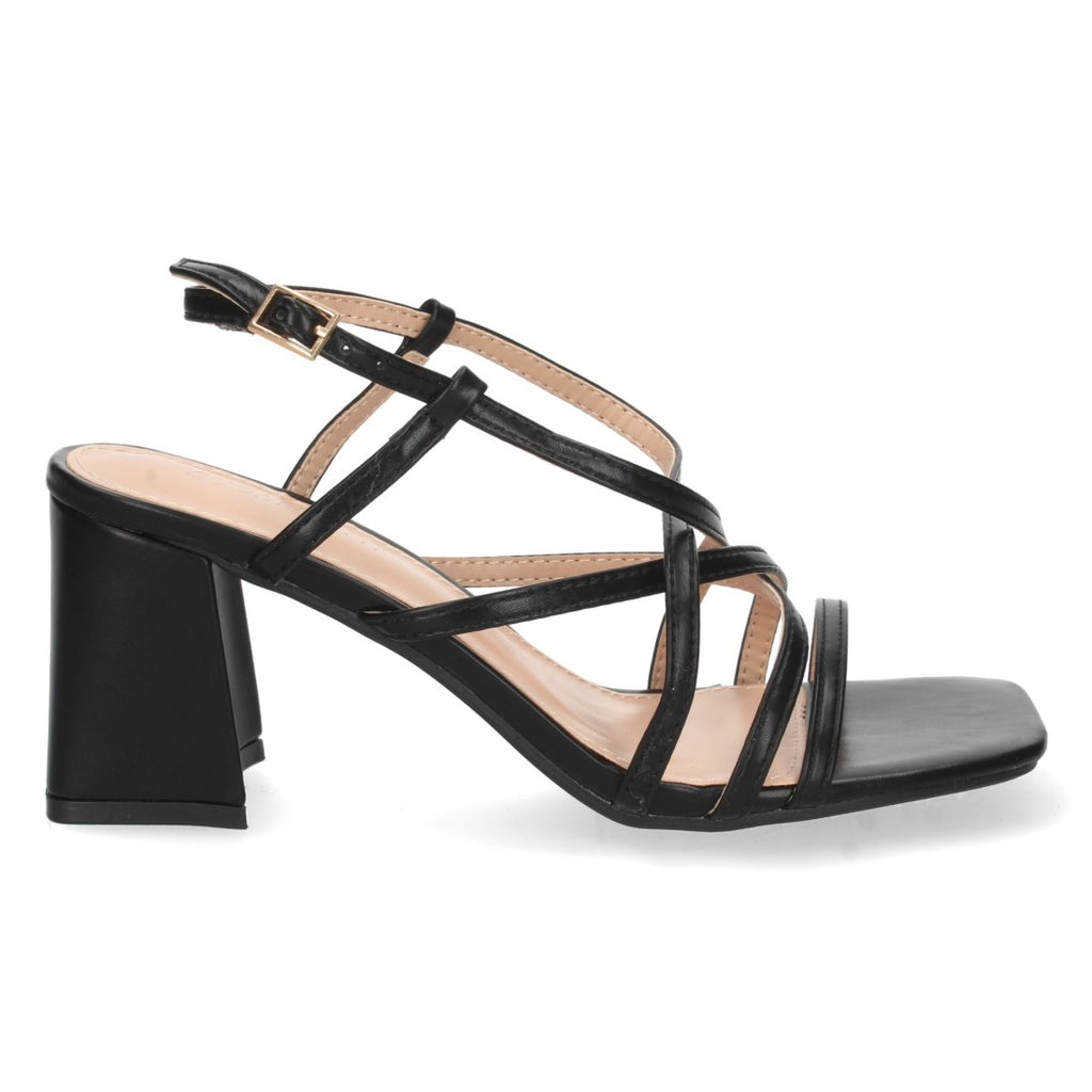 Elegante bequeme schwarze Sandaletten für Party und Hochzeit