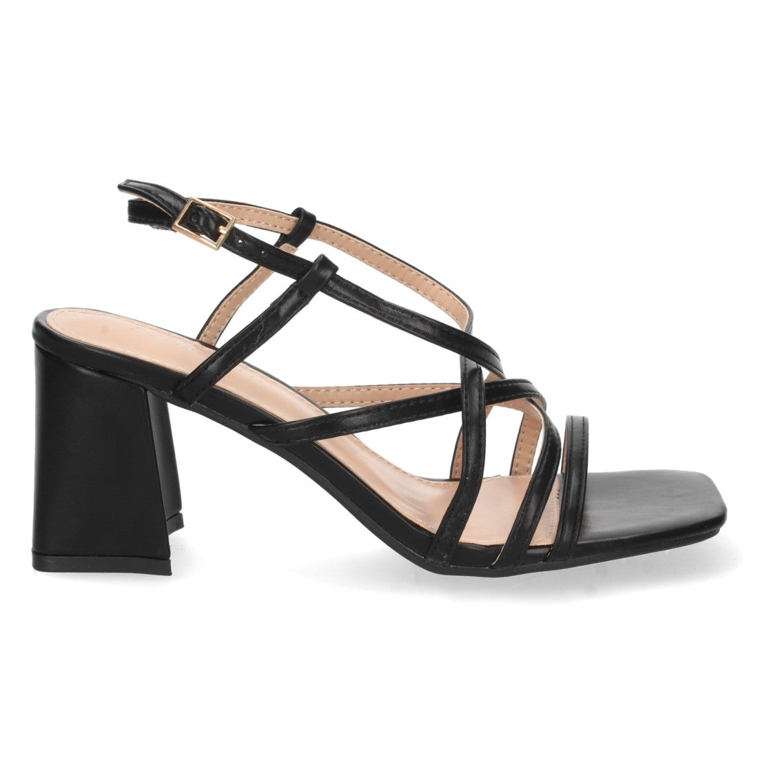 Elegante bequeme schwarze Sandaletten für Party und Hochzeit