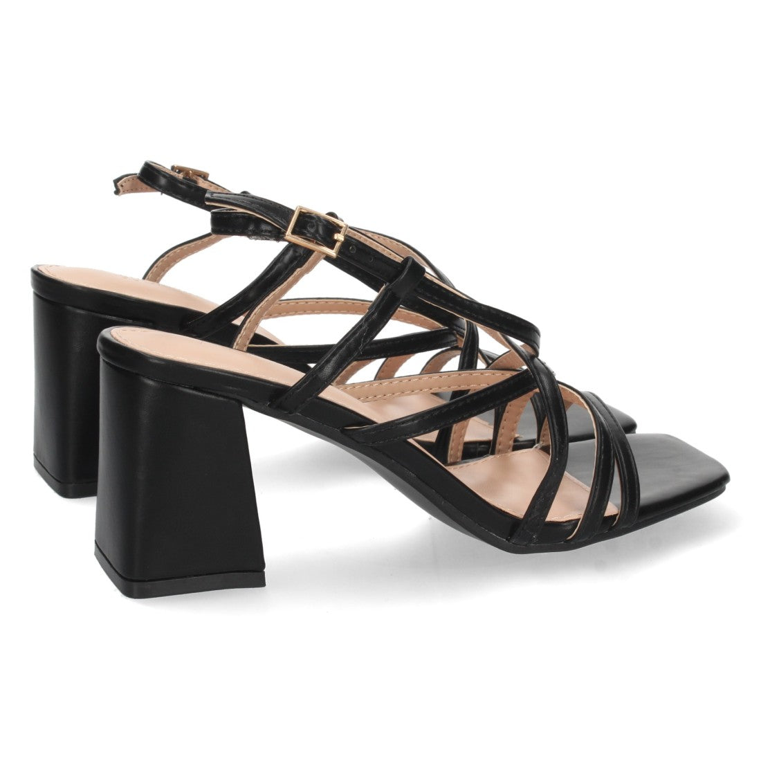 Elegante bequeme schwarze Sandaletten für Party und Hochzeit