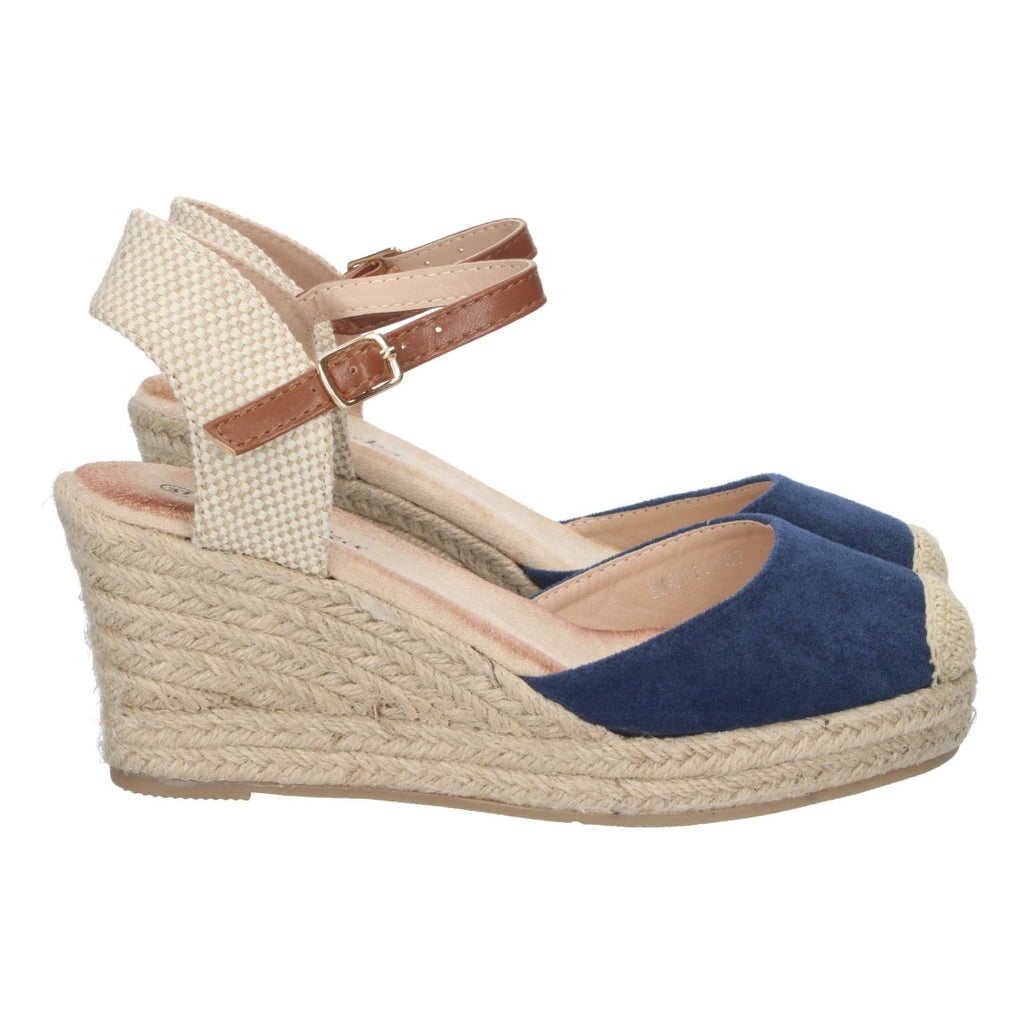 Sandalias Marino Mujer Cuña Yute Pala Cerrada Cómodas