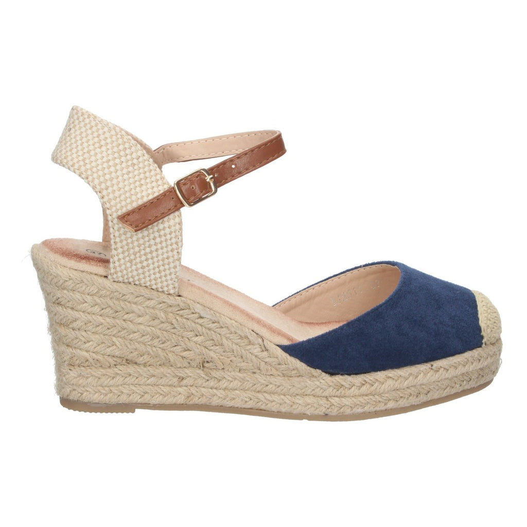 Sandalias Marino Mujer Cuña Yute Pala Cerrada Cómodas