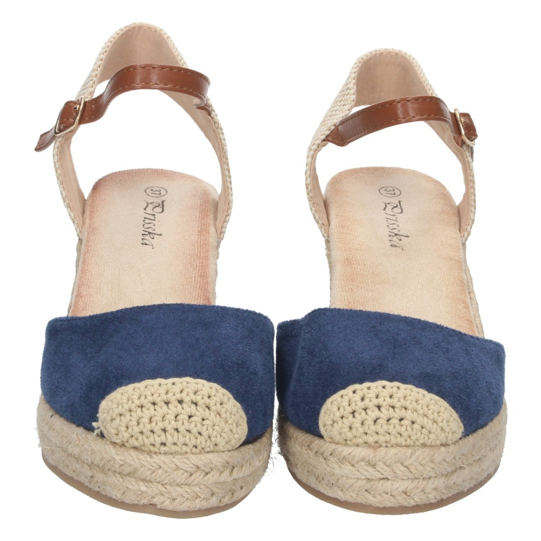 Sandalias Marino Mujer Cuña Yute Pala Cerrada Cómodas