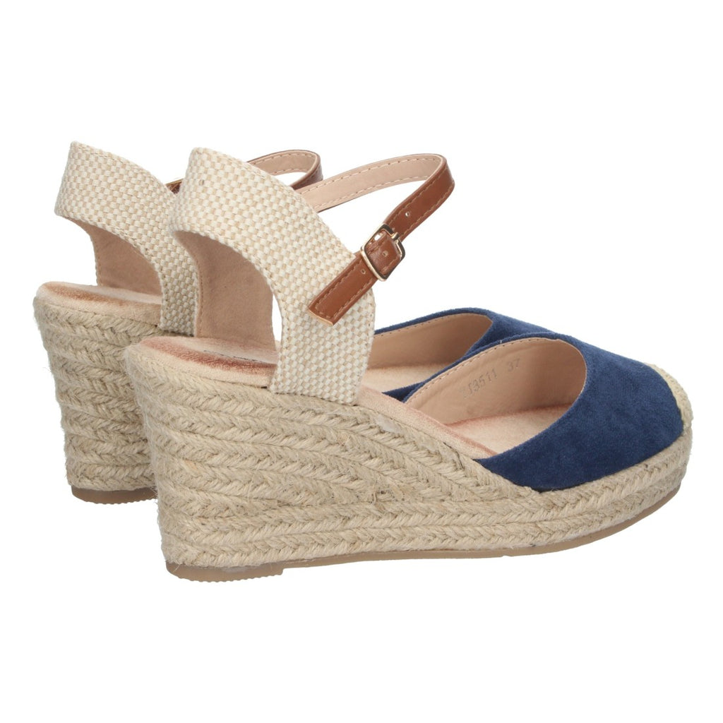 Sandalias Marino Mujer Cuña Yute Pala Cerrada Cómodas
