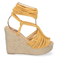 Sandalias Planas Amarillo Mujer