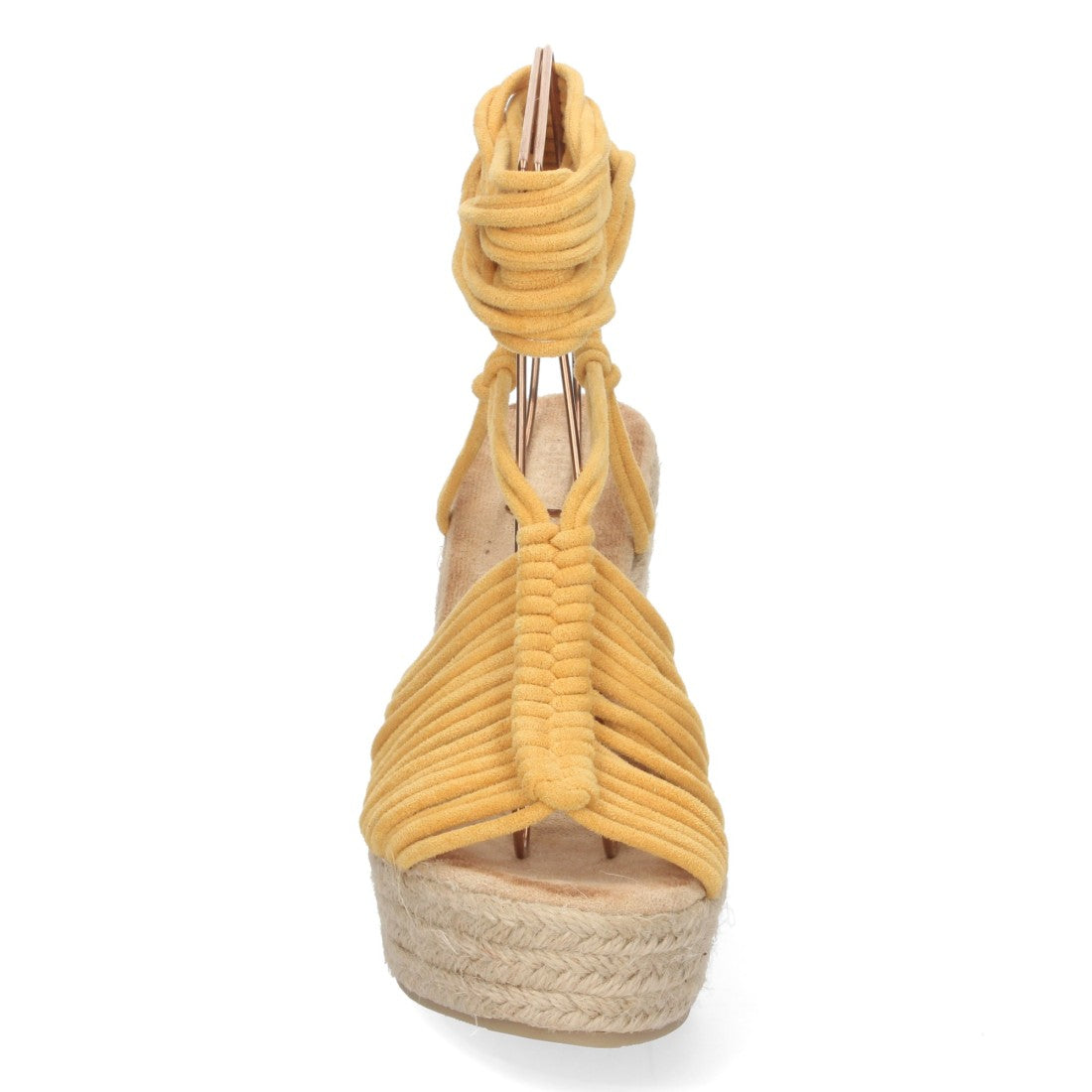 Sandalias Planas Amarillo Mujer