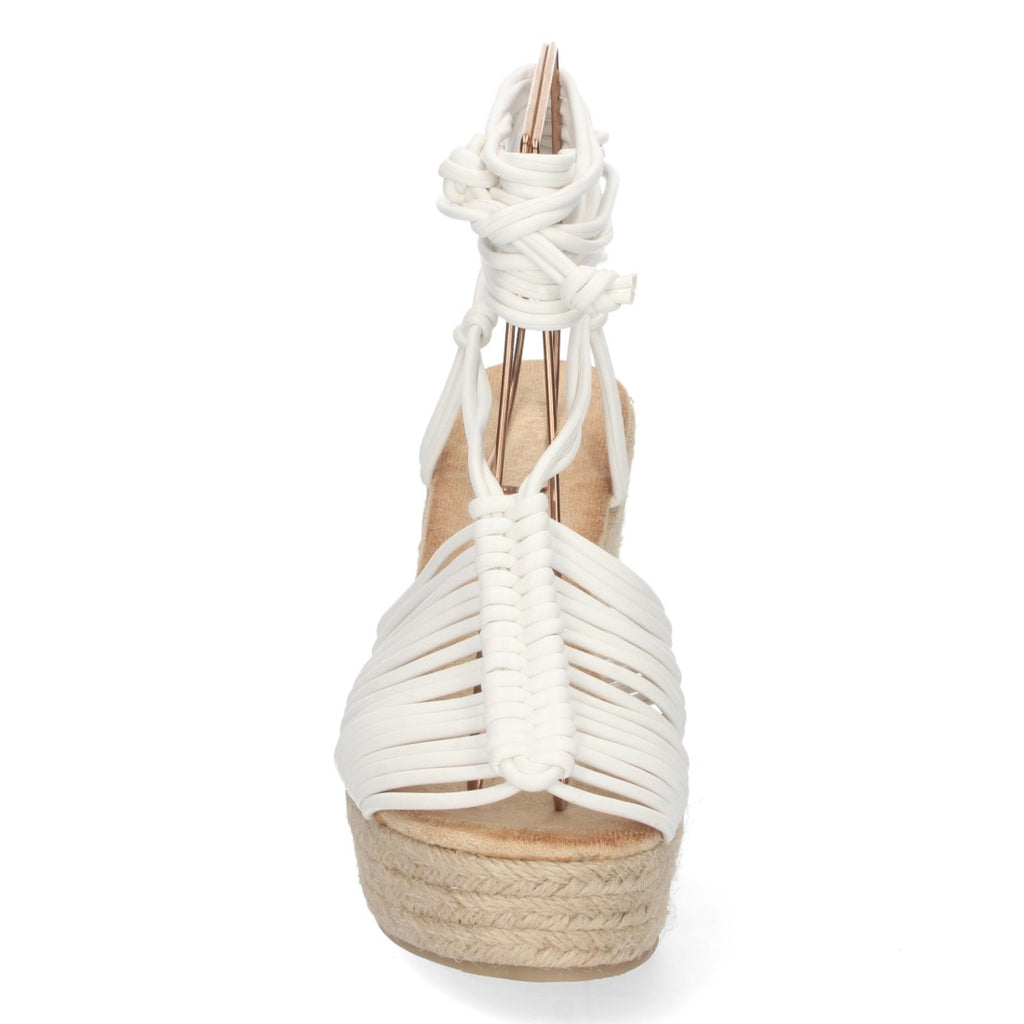 Sandalias Blancas Planas Frescas Mujer