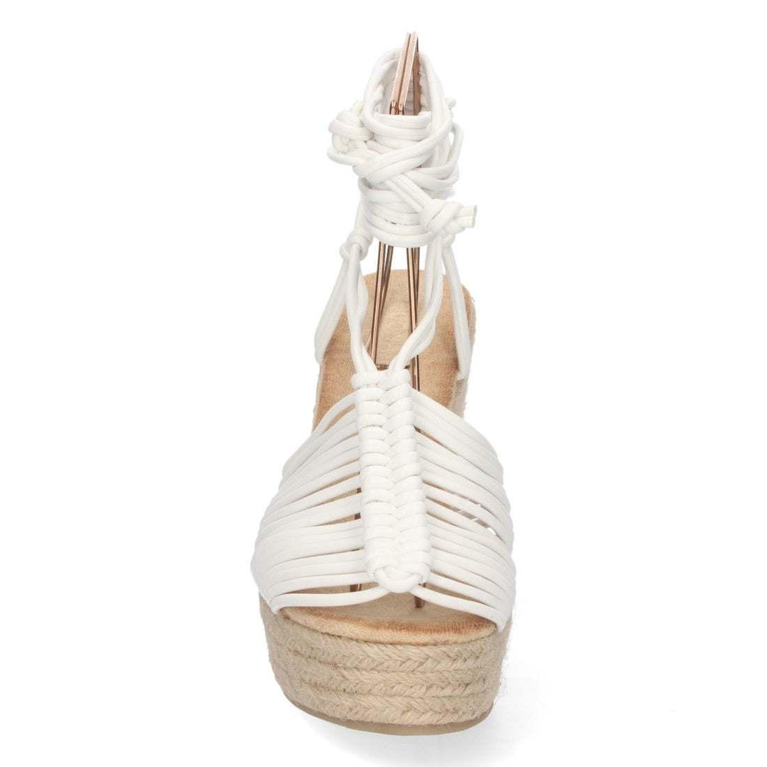 Sandalias Blancas Planas Frescas Mujer