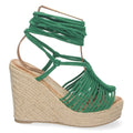 Sandalias Verdes Planas Frescas Mujer