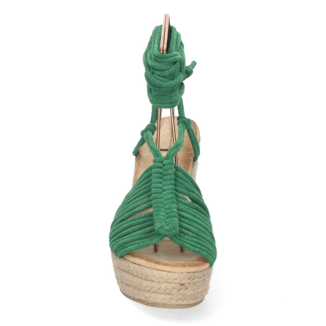 Sandalias Verdes Planas Frescas Mujer
