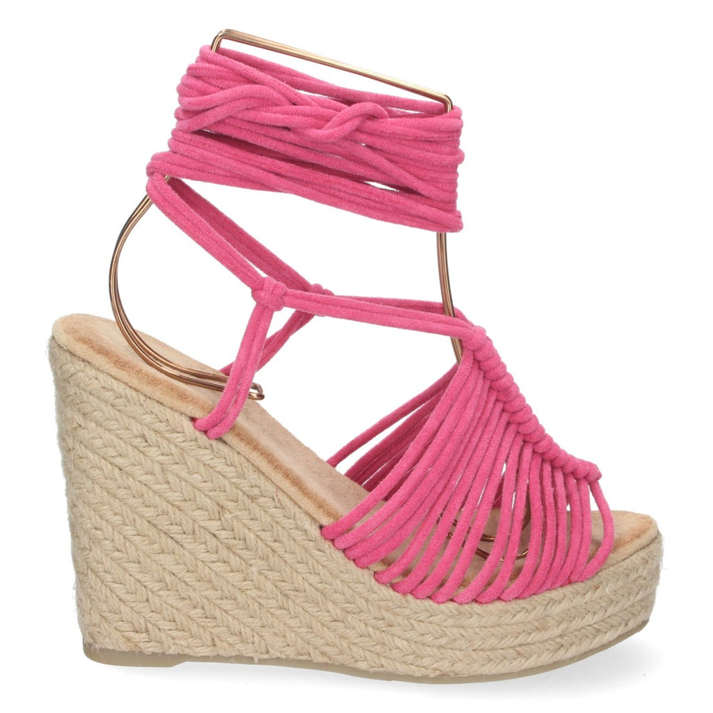 Sandalias Fucsia Planas Vibrantes Mujer