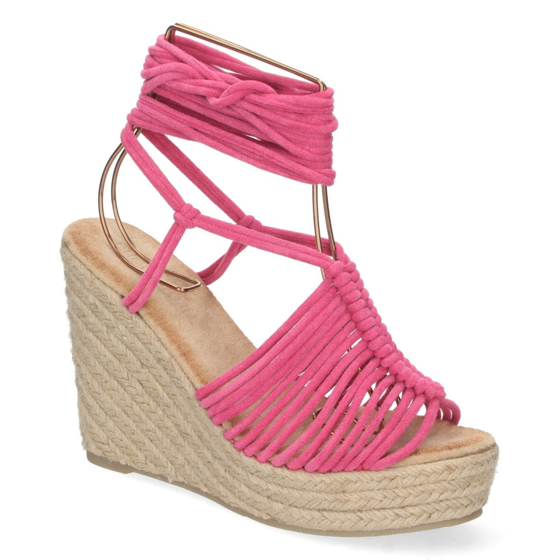Sandalias Fucsia Planas Vibrantes Mujer