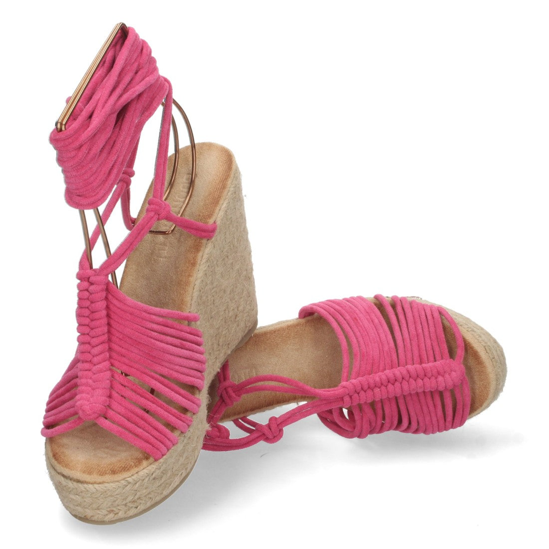 Sandalias Fucsia Planas Vibrantes Mujer