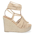 Sandalias Beige Planas Naturales Mujer