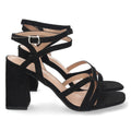 Schwarze Sandalen mit Absatz Elegant Bequem Party Hochzeit