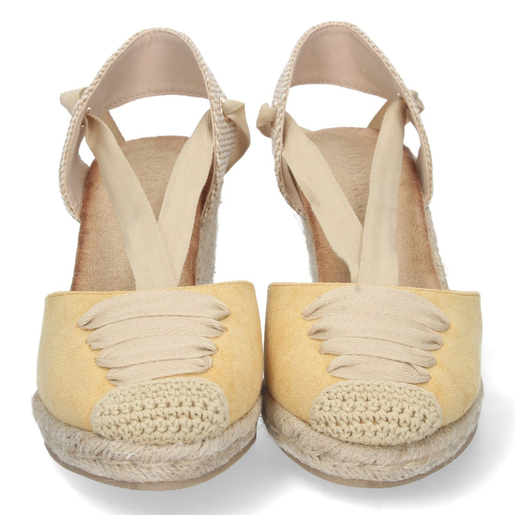 Sandalias Amarillas Planas Alegres Ligeras Verano Mujer