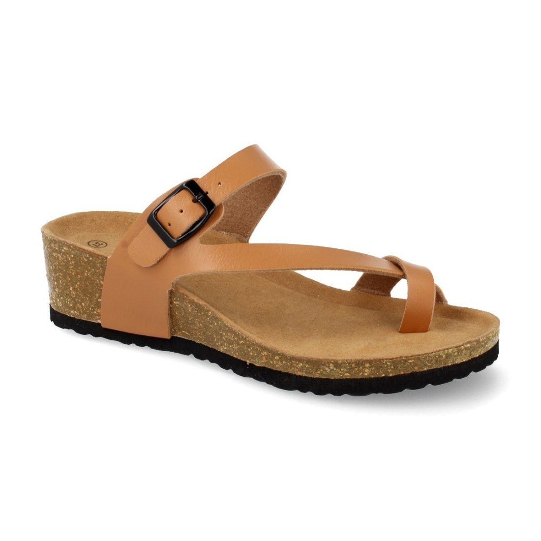 Sandalias Camel Mujer Cuña Bio Plantilla Anatómica Estilo Esclava Elegantes