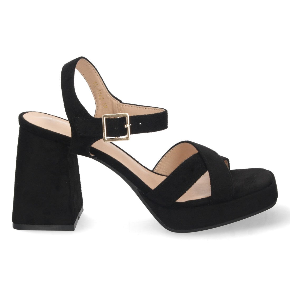 Elegante schwarze Sandaletten mit dünnem Absatz für Damen – ideal für Hochzeiten und Abendveranstaltungen.