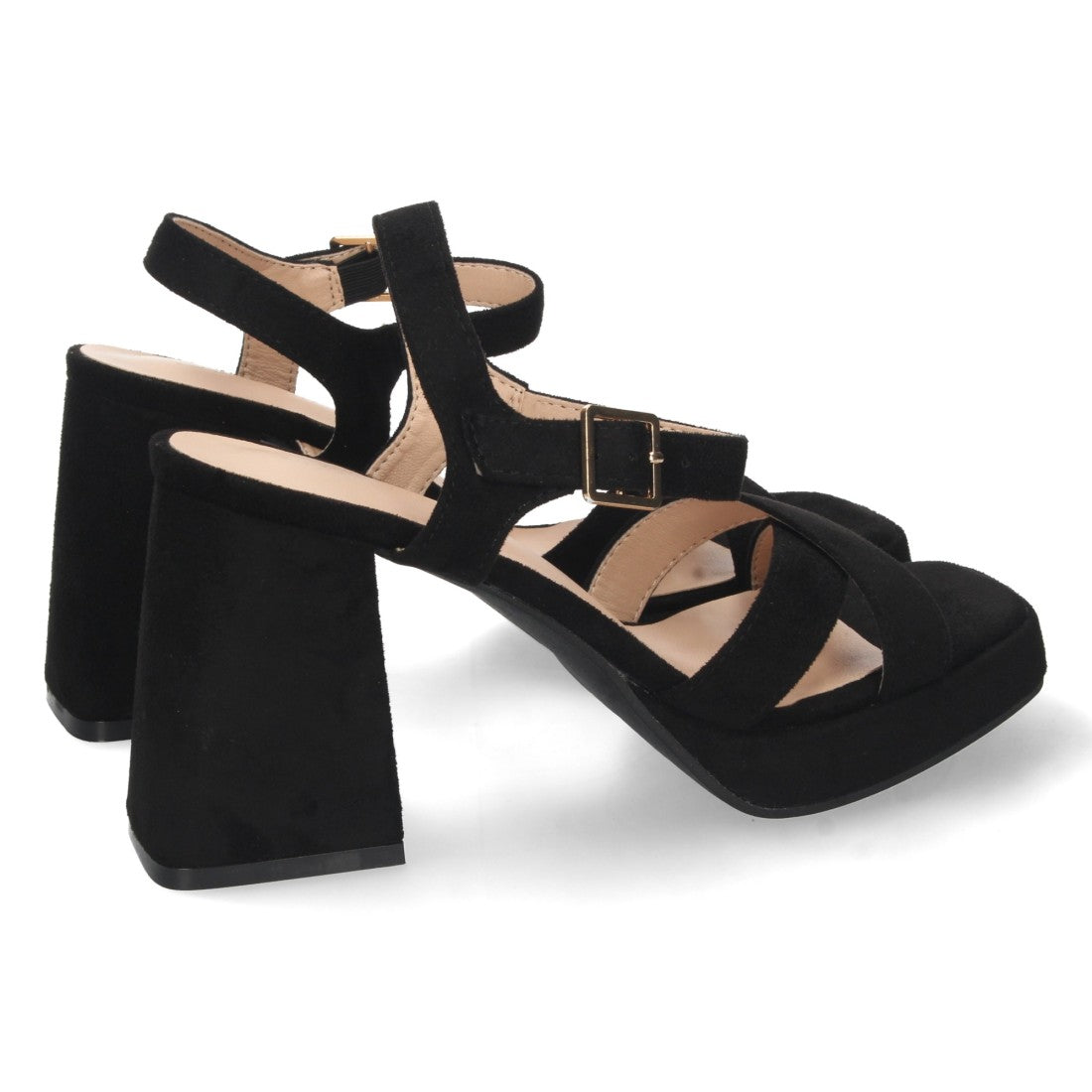 Elegante schwarze Sandaletten mit dünnem Absatz für Damen – ideal für Hochzeiten und Abendveranstaltungen.
