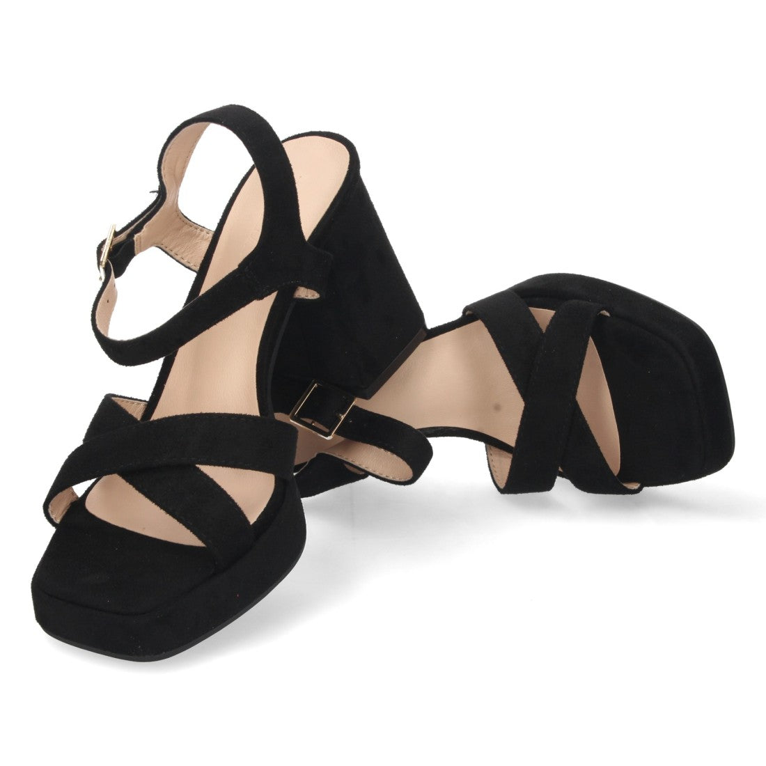 Elegante schwarze Sandaletten mit dünnem Absatz für Damen – ideal für Hochzeiten und Abendveranstaltungen.