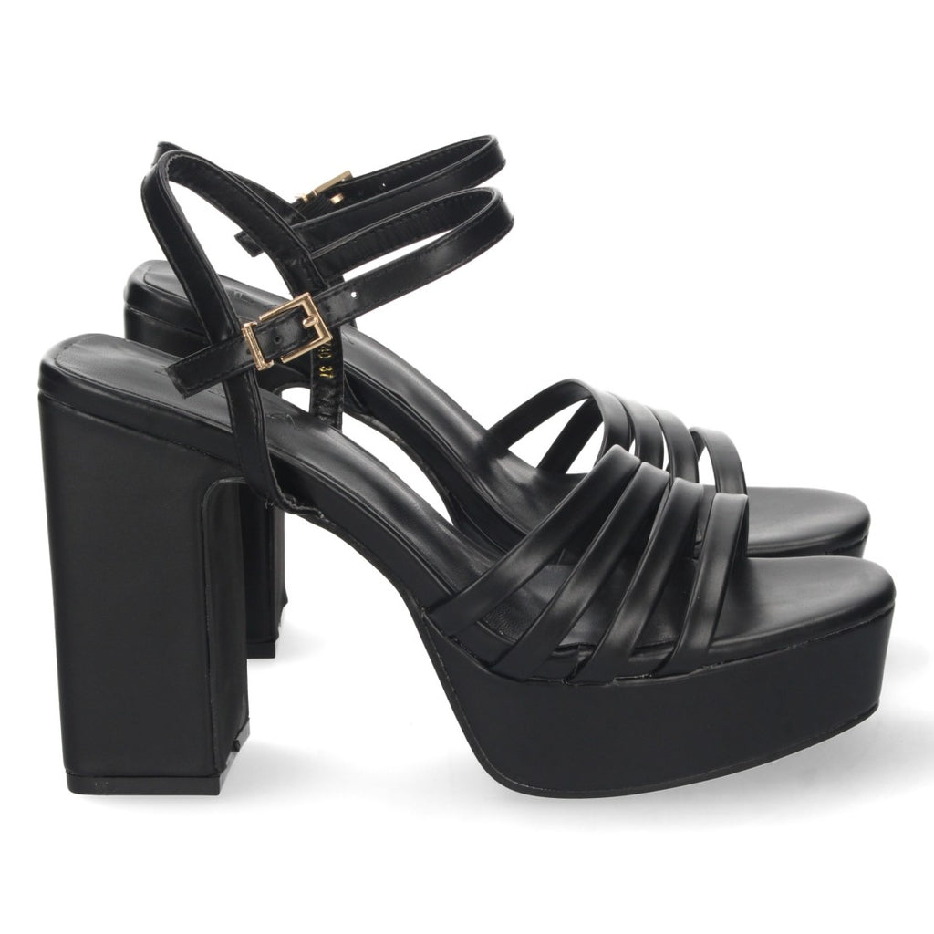 Schwarze Sandaletten Elegante Bequeme Party Hochzeit Damen