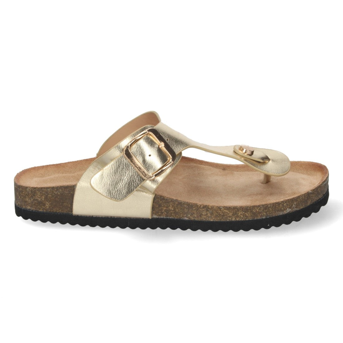 Sandalias Doradas Planas Glamour Verano Mujer