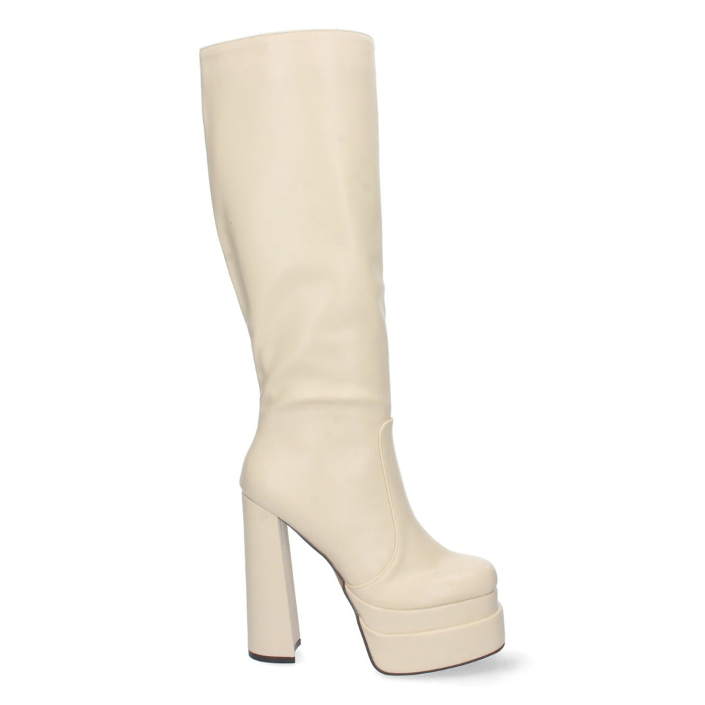 Elegante vielseitige beigefarbene Stiefel