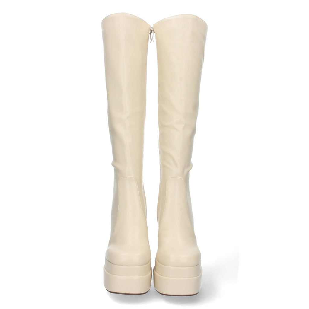 Elegante vielseitige beigefarbene Stiefel