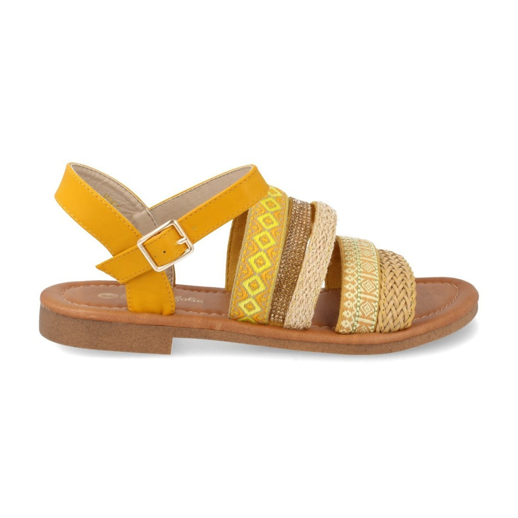 Sandalias Amarillas Mujer Elegantes Verano
