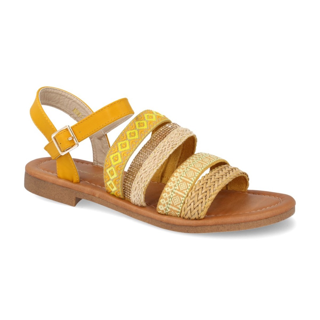 Sandalias Amarillas Mujer Elegantes Verano