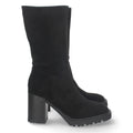 Schwarze elegante moderne Stiefel mit Absatz