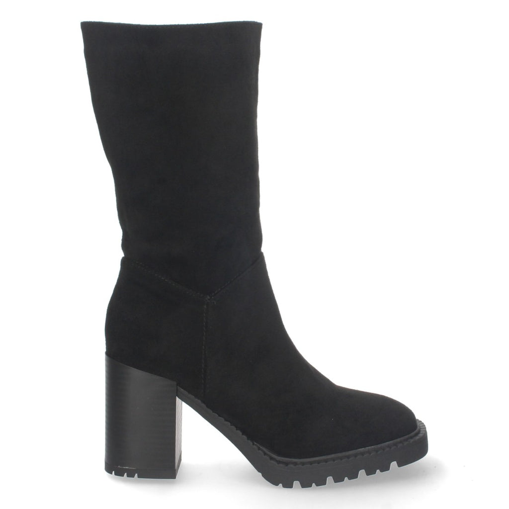 Schwarze elegante moderne Stiefel mit Absatz