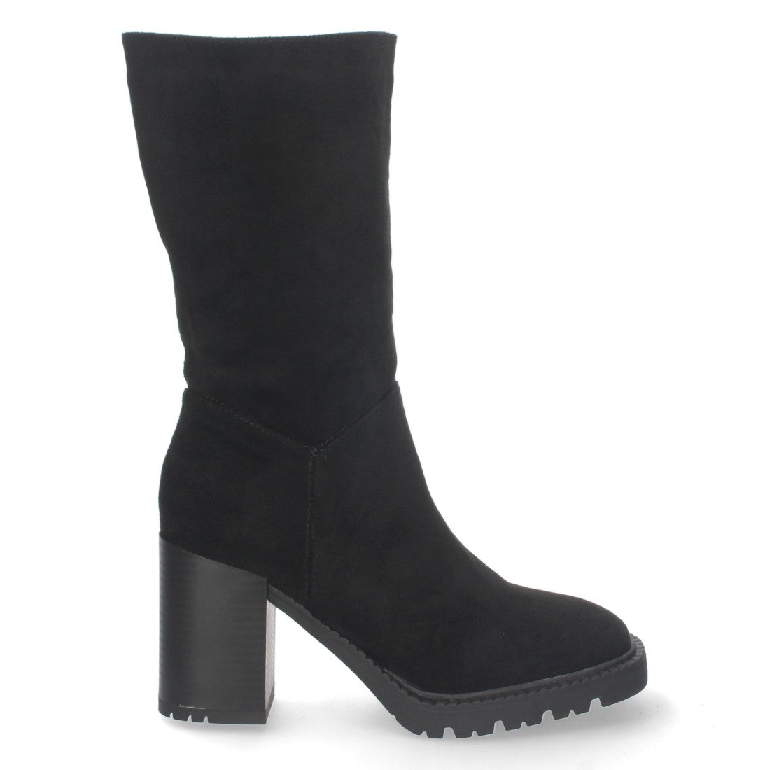 Schwarze elegante moderne Stiefel mit Absatz