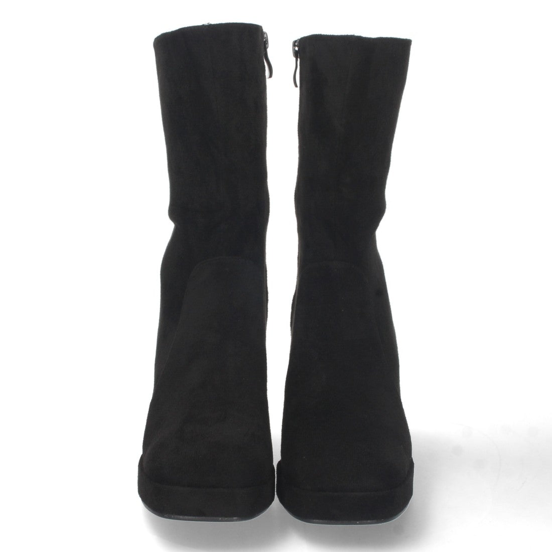 Elegante schwarze Stiefel mit Absatz