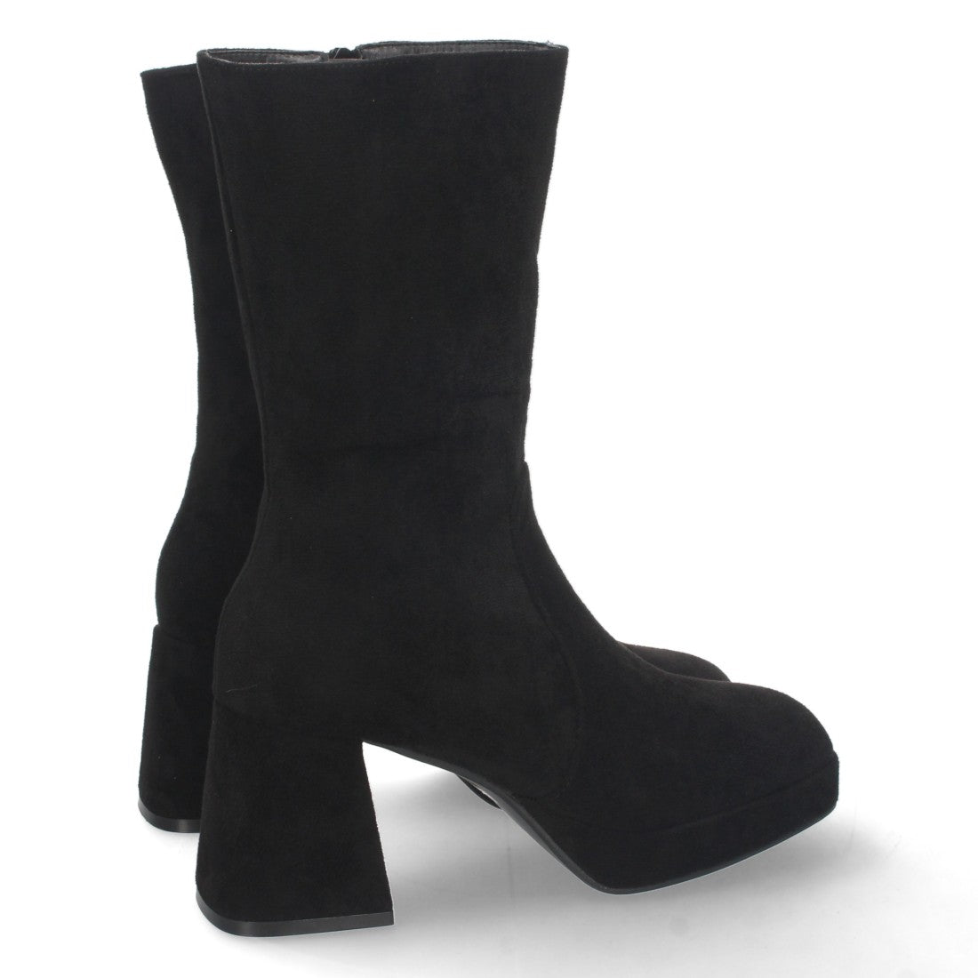 Elegante schwarze Stiefel mit Absatz