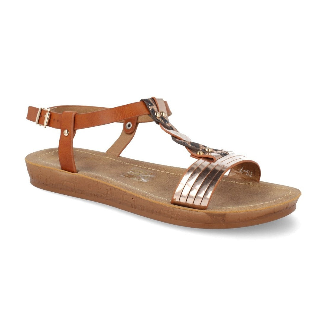 Sandalias Camel Mujer Elegantes Verano