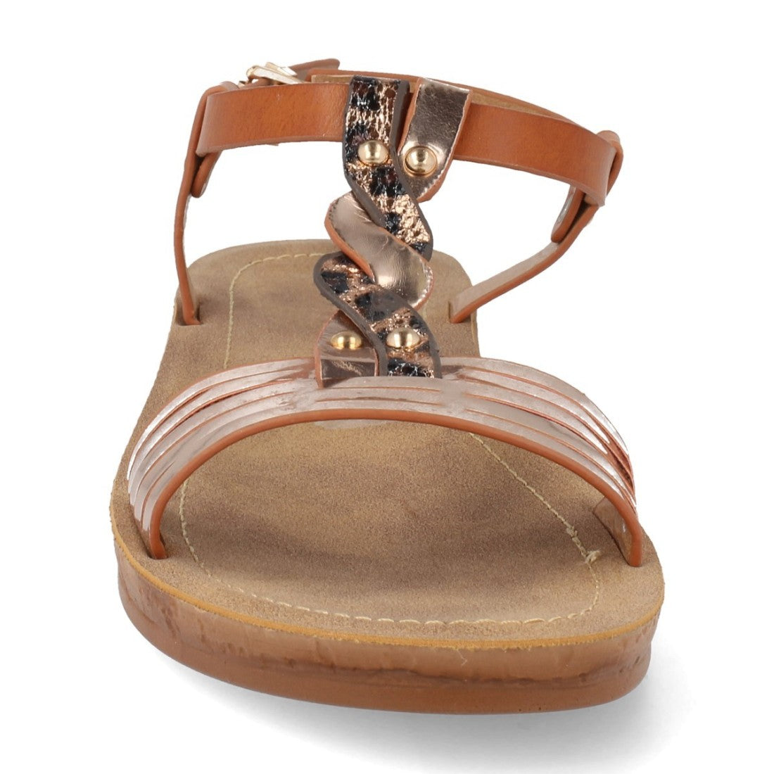 Sandalias Camel Mujer Elegantes Verano