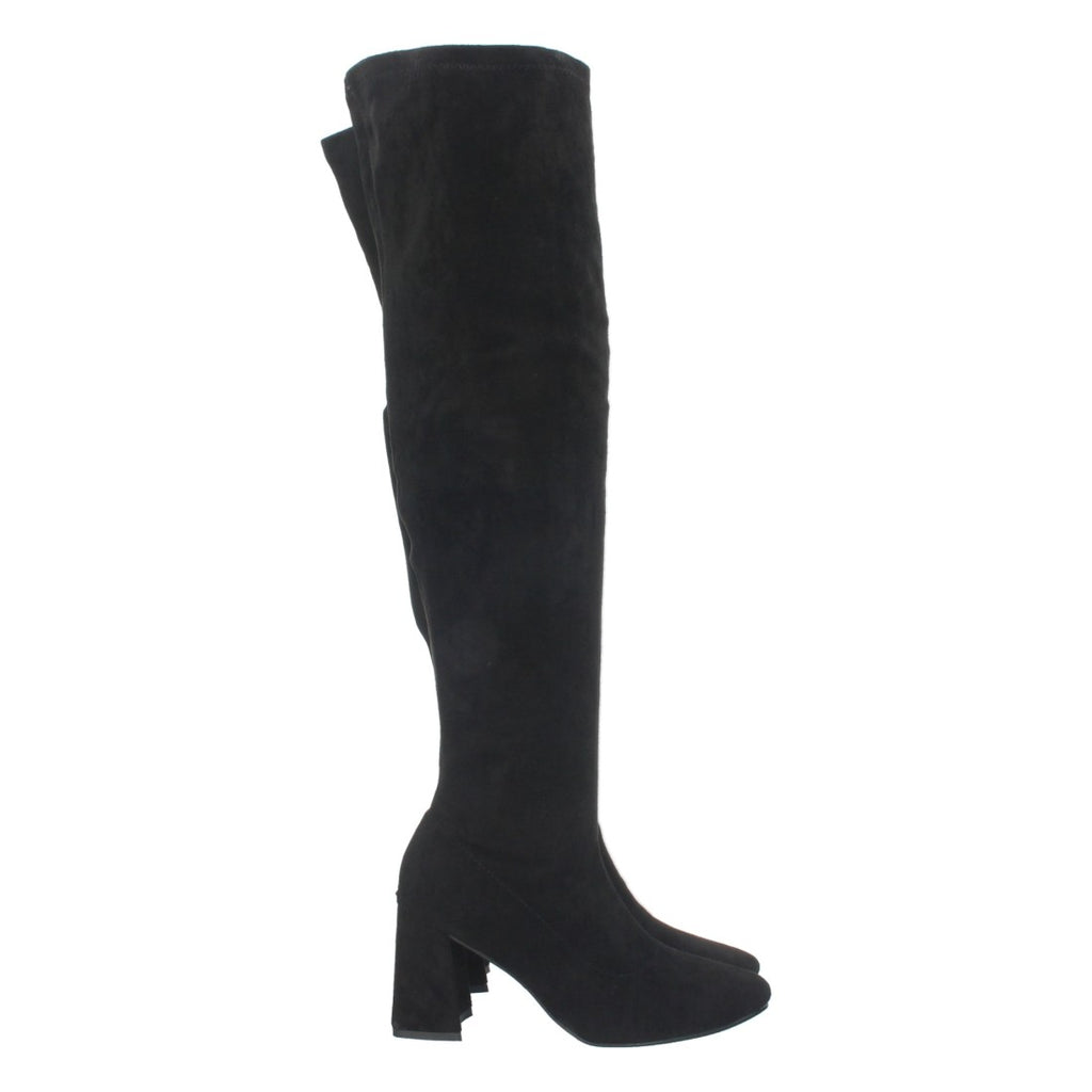 Botas Cowboy Altas Ajustadas a la Pierna - Negro