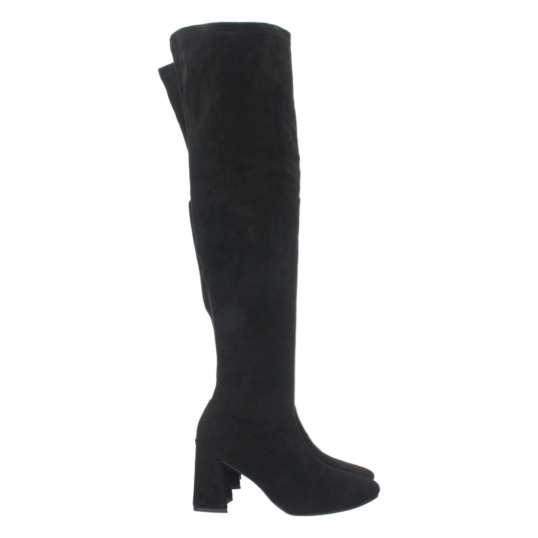 Botas Cowboy Altas Ajustadas a la Pierna - Negro