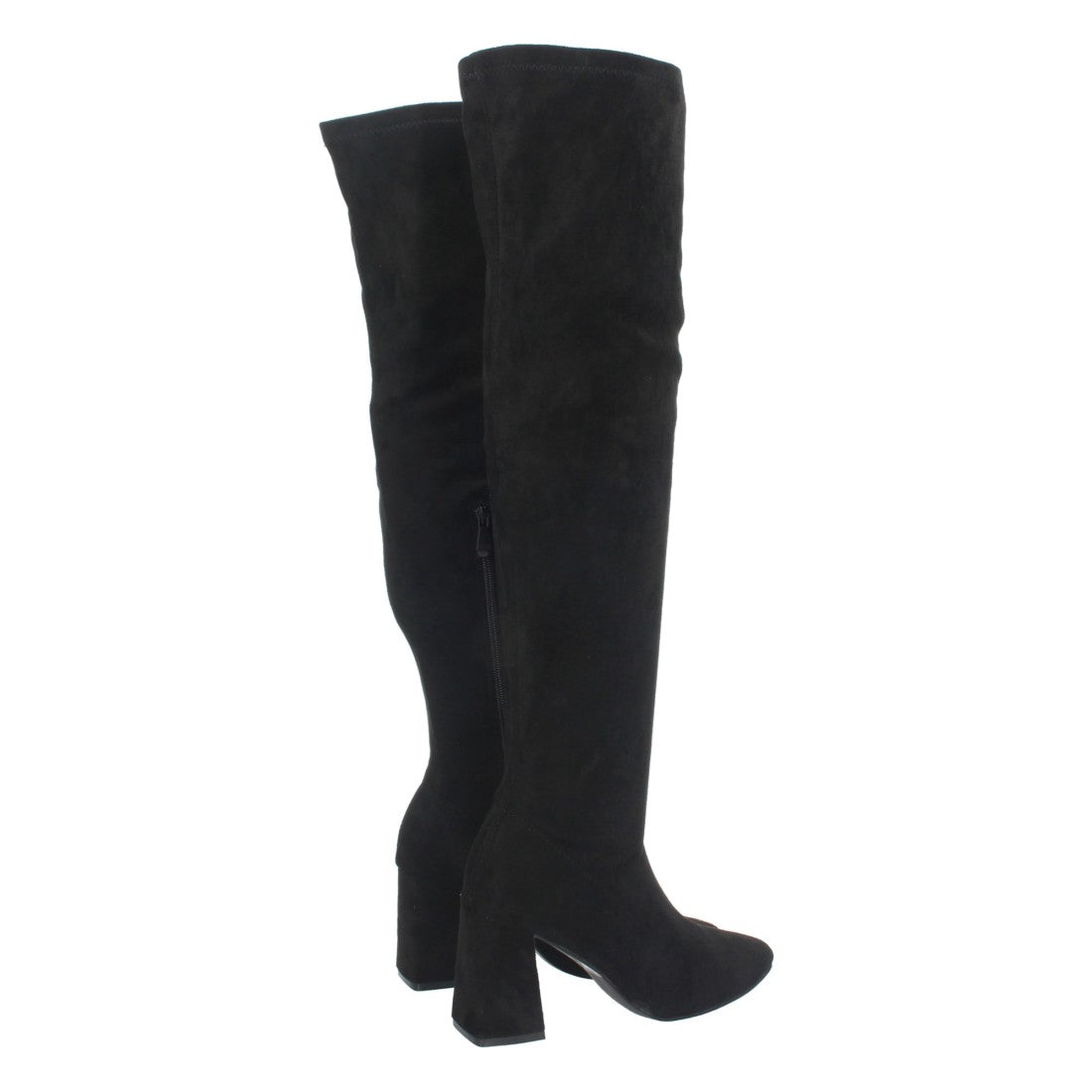 Botas Cowboy Altas Ajustadas a la Pierna - Negro