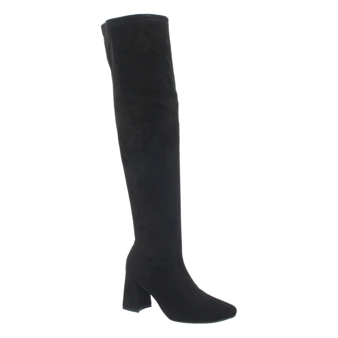 Botas Cowboy Altas Ajustadas a la Pierna - Negro