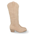 Botas Tacón con Grabado - Taupe