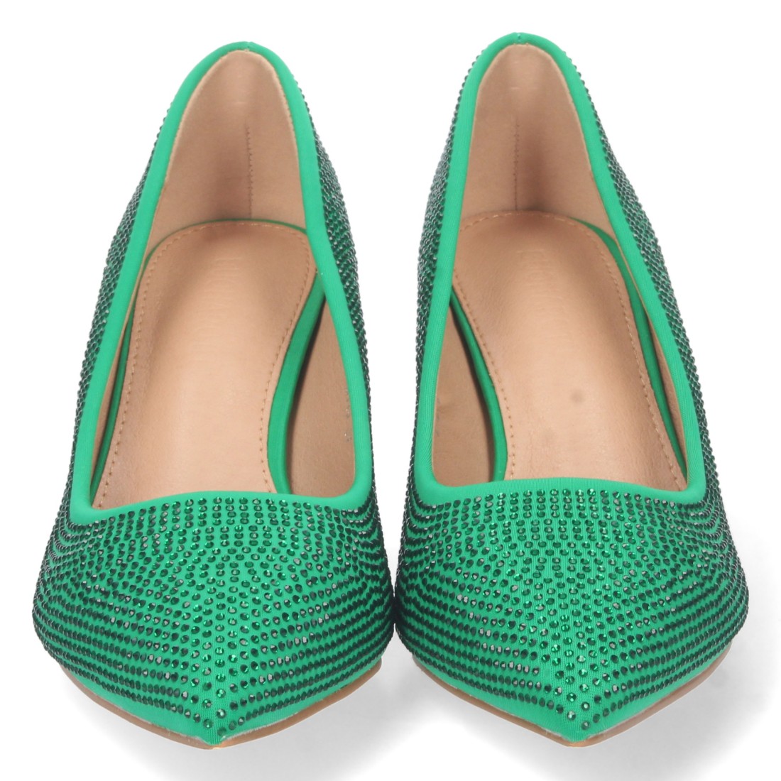 Zapatos de Tacón Verde Elegantes Mujer