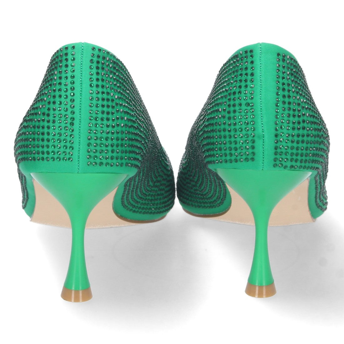 Zapatos de Tacón Verde Elegantes Mujer