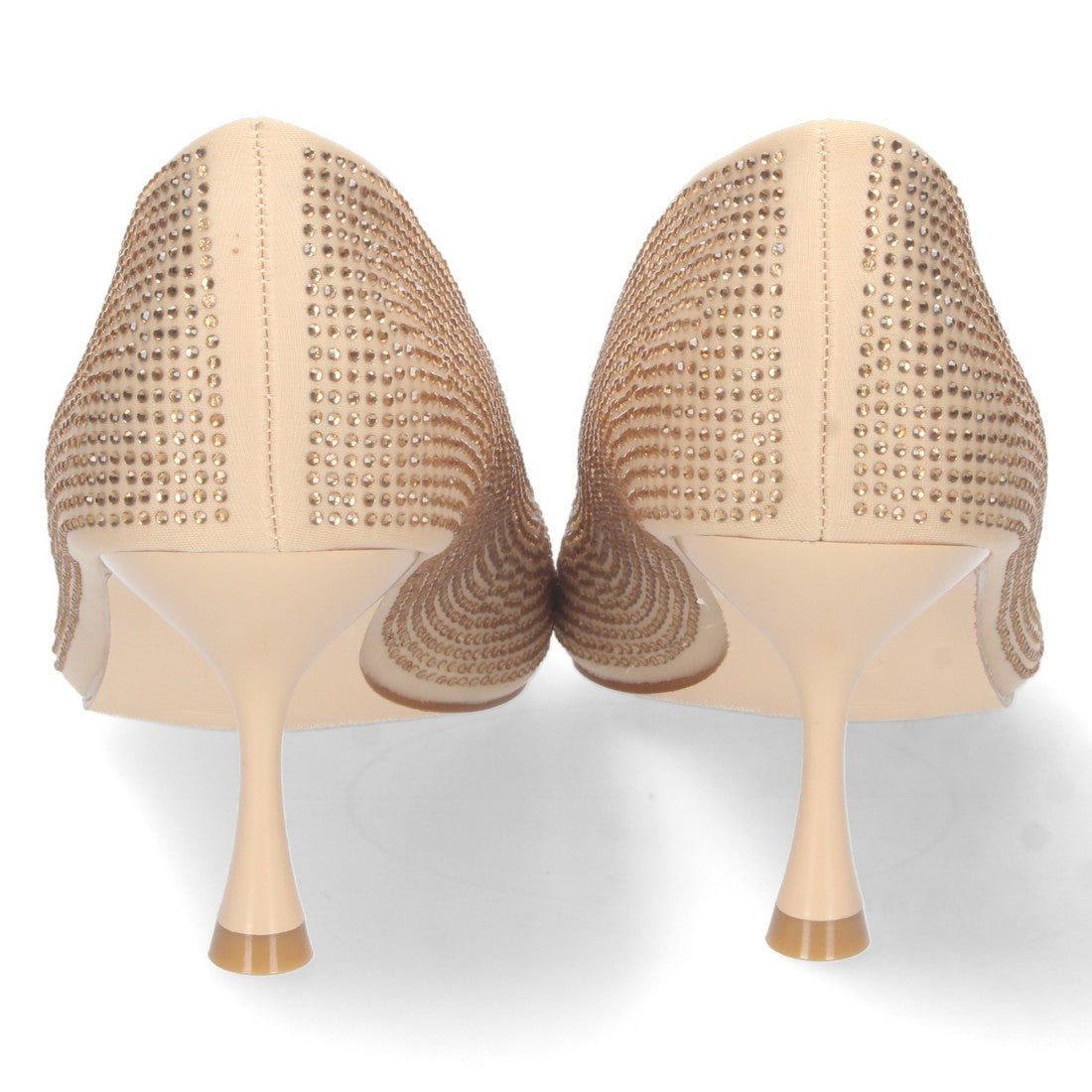 Zapatos de Tacón Oro Brillantes Mujer