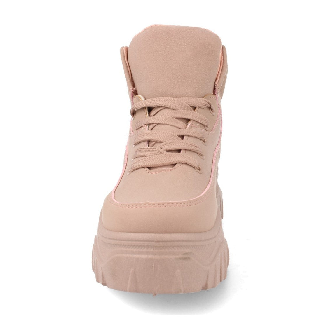 Botas Rosas con Plataforma y Cordones