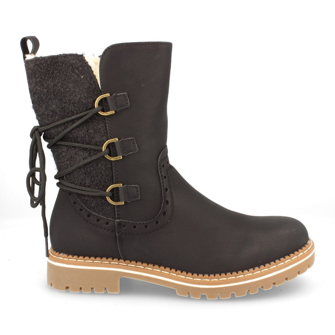 Elegante schwarze Stiefel Herbst-Winter